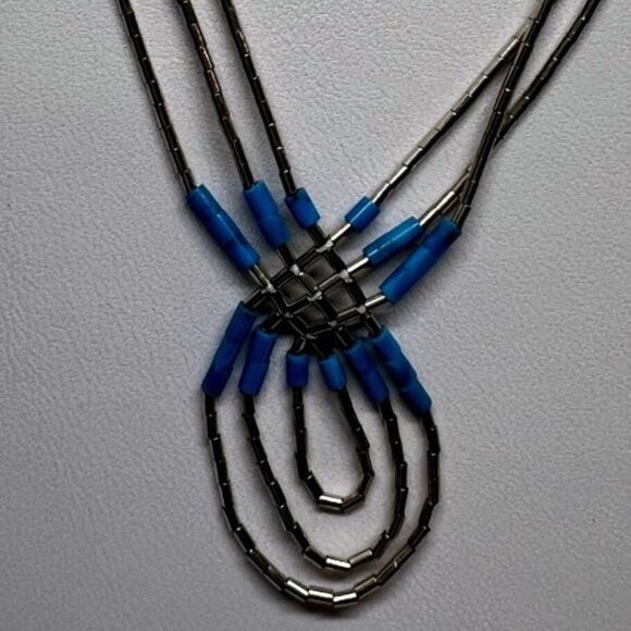 Turquoise Necklace for Women Men - 925 Sterling Silver  925 STERLING SILVER TURQUOISE NECKLACE